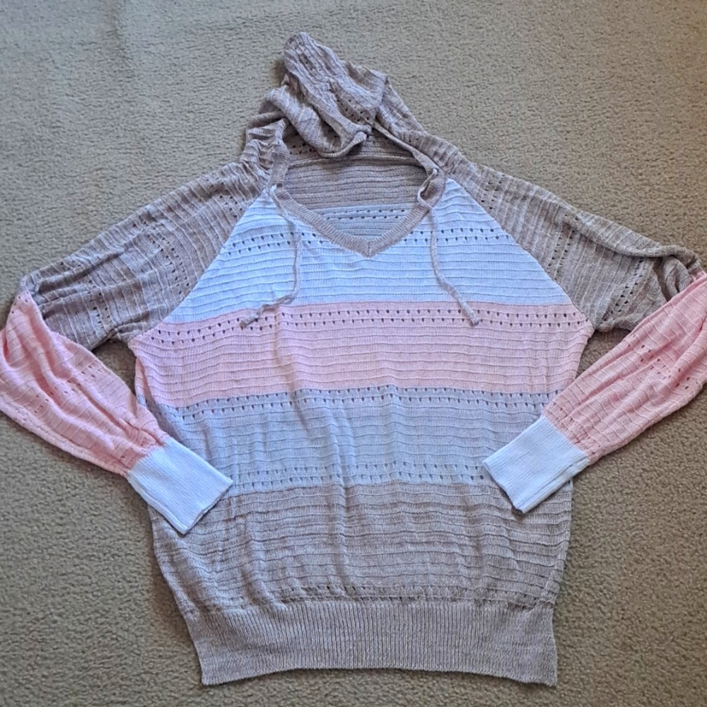 2XL JANE EYELET SWEATER HOODIE